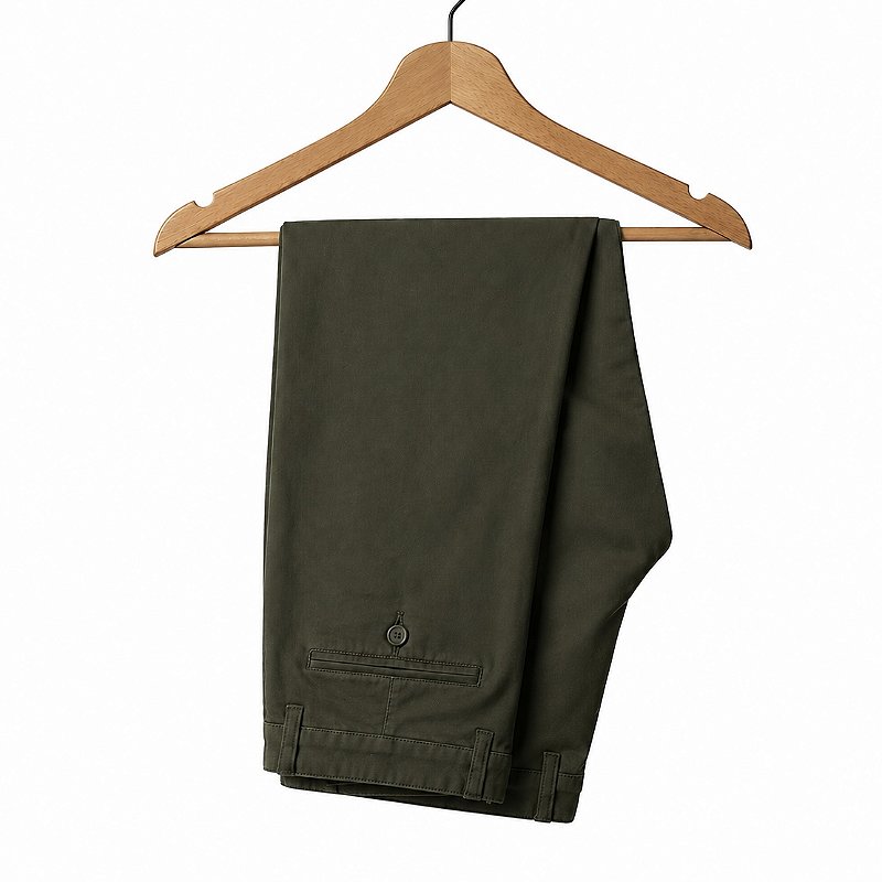 Calça Sarja Slim Verde Militar