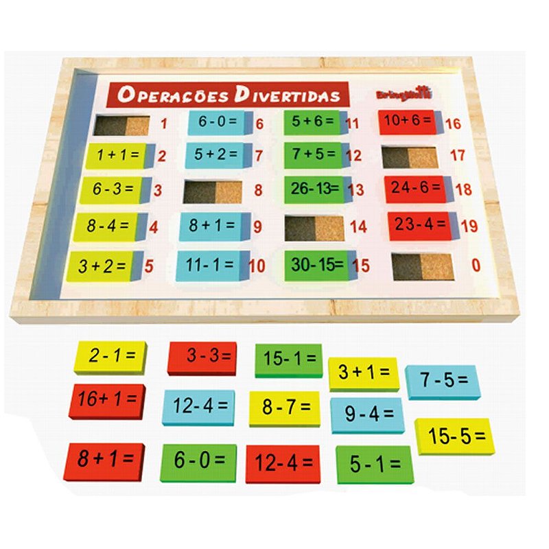 Jogo Pedagógico Infantil Operações Divertidas Matemáticas - Brinqmutti -  Jogos Educativos - Magazine Luiza