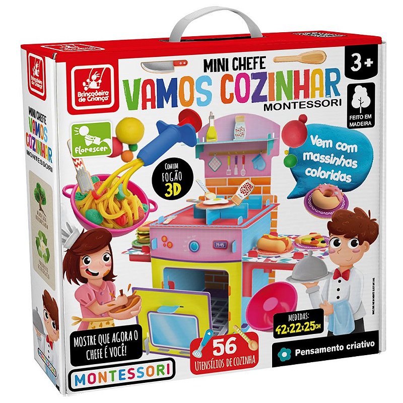 Conjunto de Chá Infantil 13 Peças Coleção Mini Chef Brinquedo Educativo  Comidinha de Faz de Conta Brincando de Casinha Bambalalão Brinquedos  Educativos