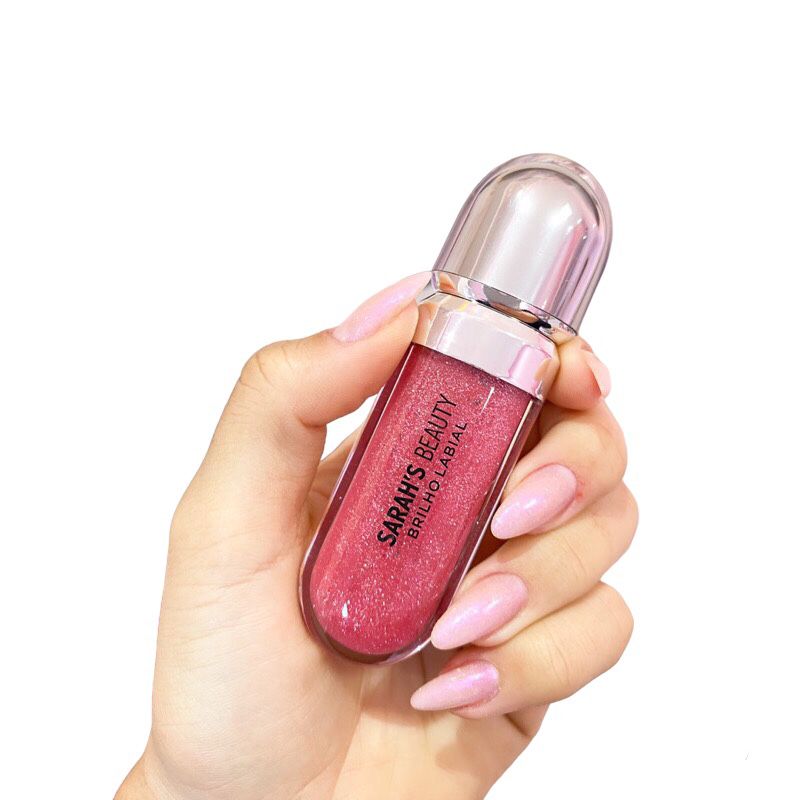 Brilho Labial Rosa com Glitter Cor 6 Sarah´s Beauty RR MAKES LOJA VIRTUAL