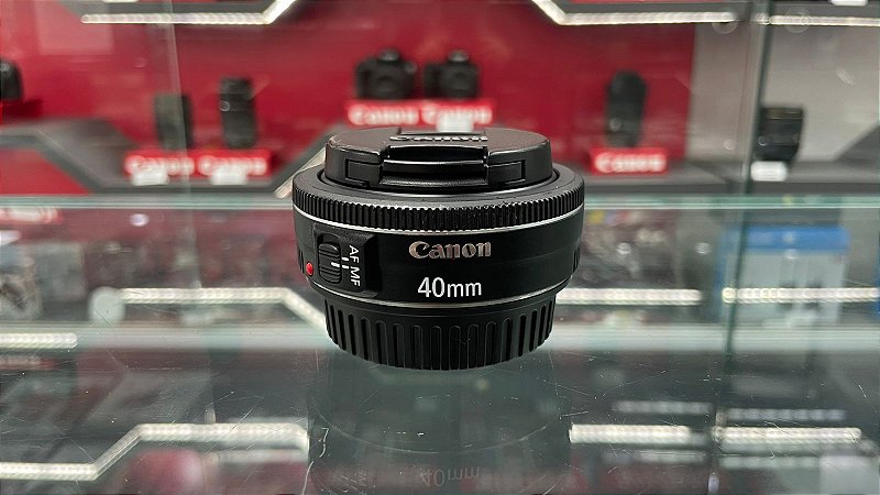 Lente Canon 40mm 2.8 STM seminova - Loja Câmera Fotográfica