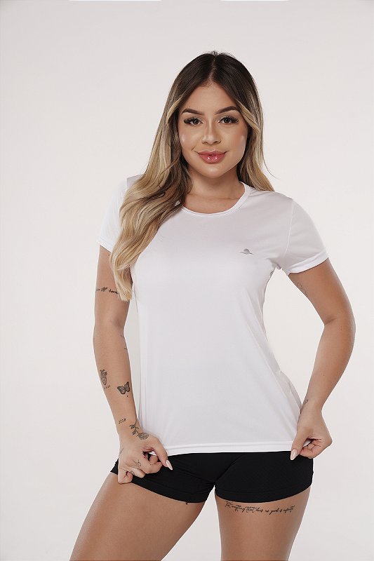 Kit De 4 Camisetas Feminina Dry Fit Volta As Aulas Branca Use Força Do Sol 8000