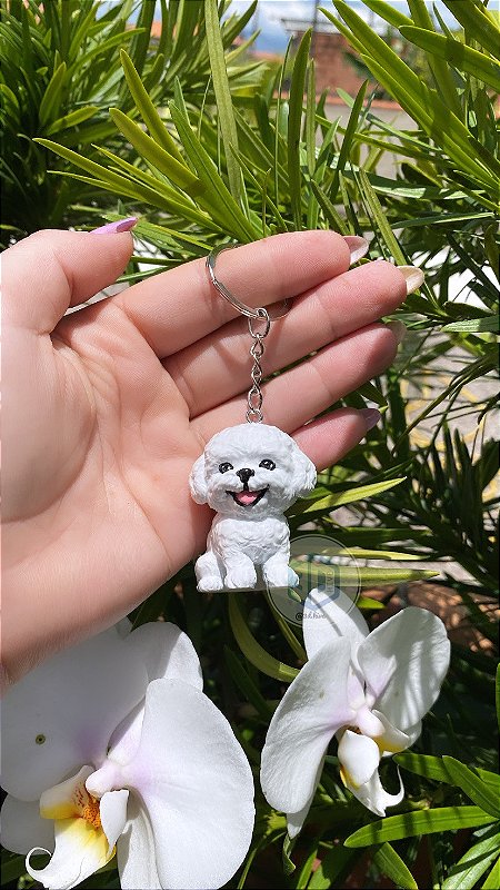 Bichon Frisé Chaveiro - 3D Hive
