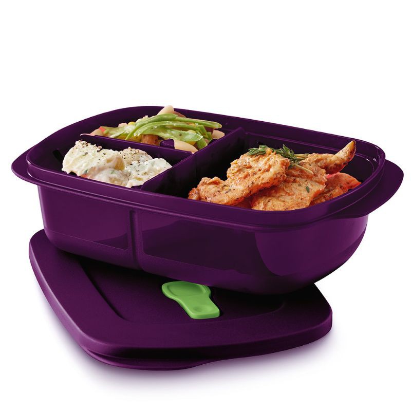 Retangular Micro Plus Tupperware Tupperware Cristalwave Retangular 1 Litro com Divisórias Púrpura - Loja ...