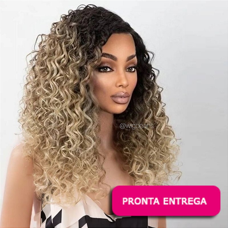 Lace Front Domenique - cor 4 castanho - Wig Beans, Perucas Lace Front Wigs