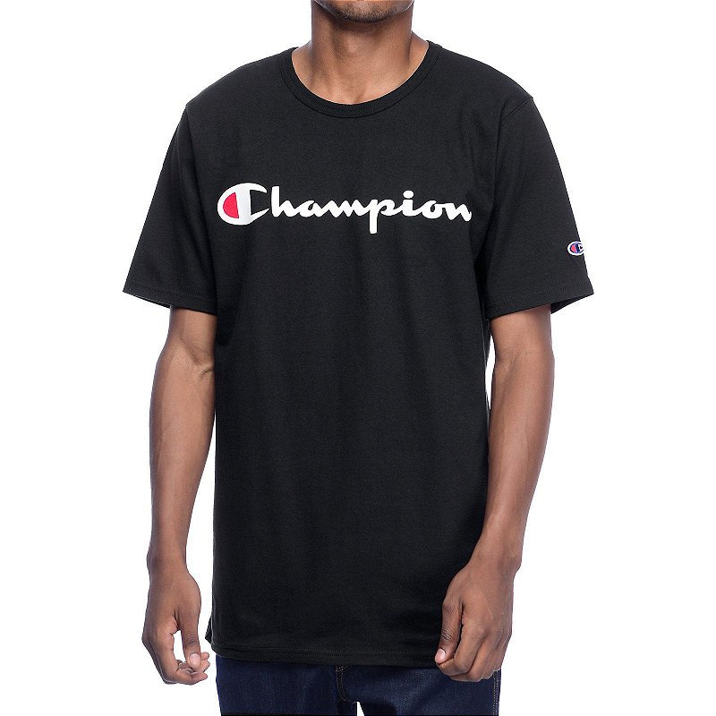 Camiseta Champion Script Black - Four Gang
