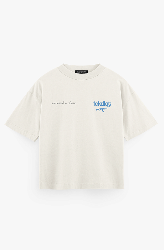 Camiseta Oversized Fck Dlqt - Off-White