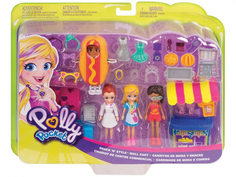 Polly Pocket Pack Quiosque de Moda e Lanchinhos - Mattel - A sua