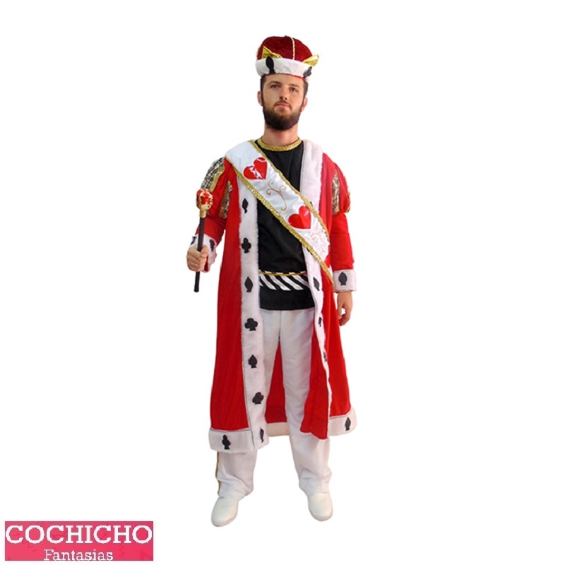 Fantasia Rei de Copas Adulto - SOMENTE ALUGUEL - Cochicho Fantasias