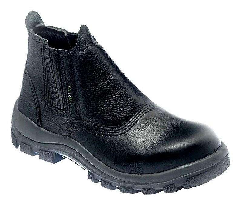 Bota de Segurança Bico de PVC Calbras CBEX Couro Vaqueta