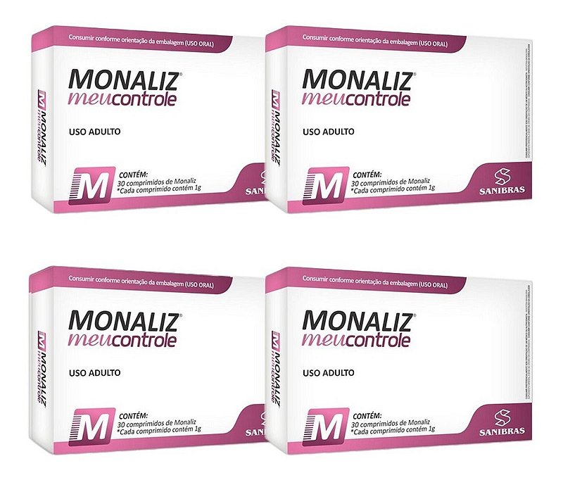 2x Monaliz Meu Controle (2x 30 comprimidos) - Sanibrás - Supremo Suplementos