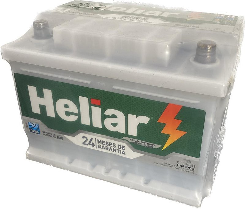 HELIAR 60Ah - 24 Meses de garantia - HNP60DD - SulAmérica Baterias