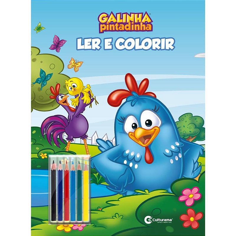 Livro Para Ler e Colorir - Galinha Pintadinha - 01 Unidade - Culturama -  Rizzo - Rizzo Embalagens