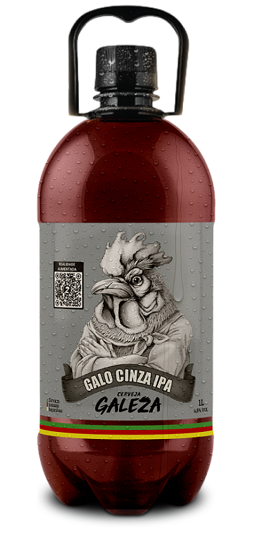 Growler Galeza Galo Cinza IPA 1,0L - Cerveja Galeza