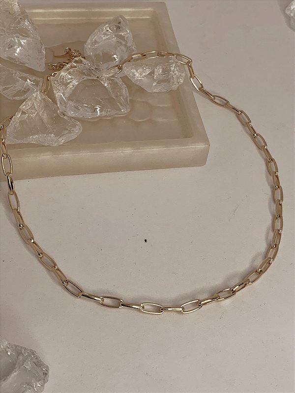 Colar Elos Golden Champagne - Banhado a Ouro