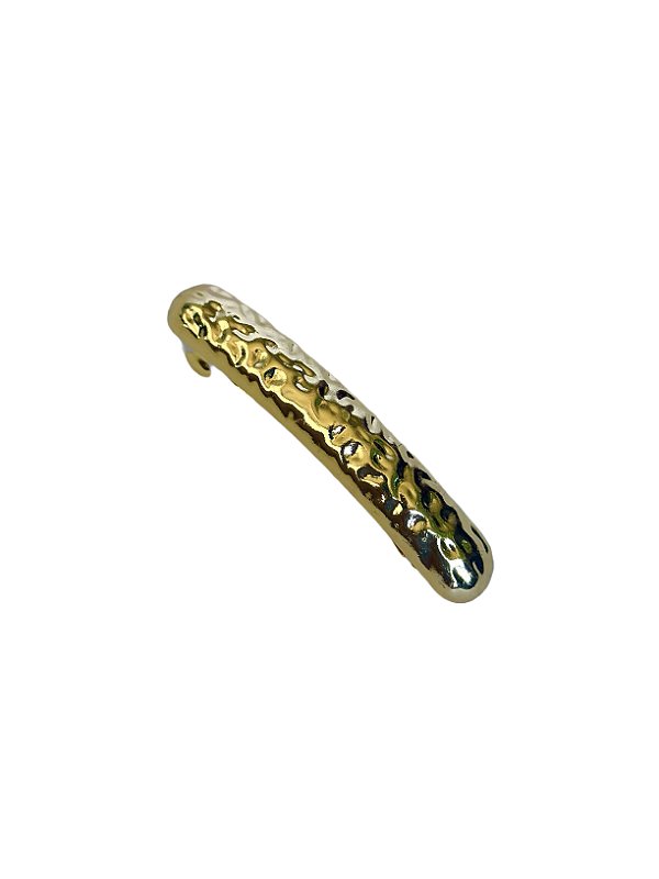 Prendedor Cabelo Eclair Orgânico Martelado - Dourado