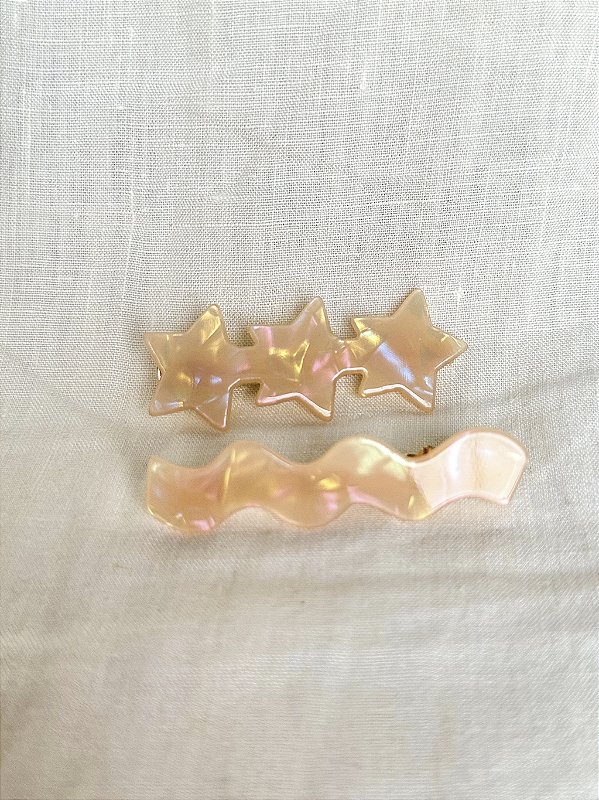 Presilhas Dupla Céu Estrelado - Salmon