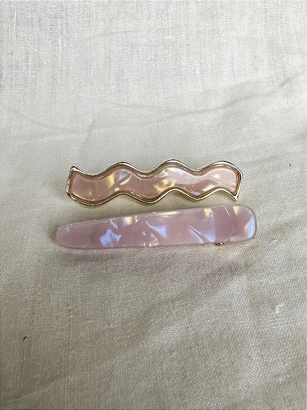 Presilhas Dupla Ondas - Rosa
