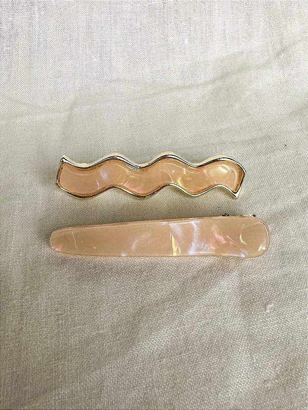 Presilhas Dupla Ondas - Salmon