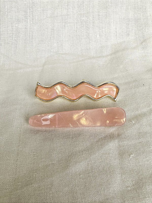 Presilhas Dupla Ondas - Coral
