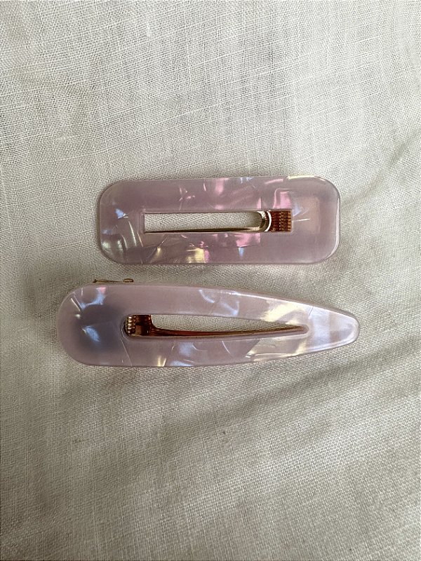 Presilhas Dupla Madrepérola - Rosa