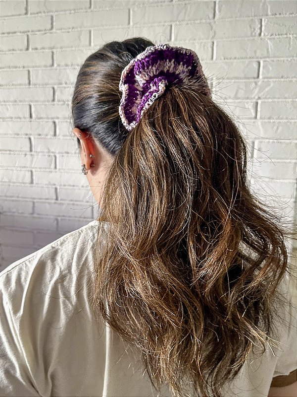 Scrunchie Crochê - Gum Uva