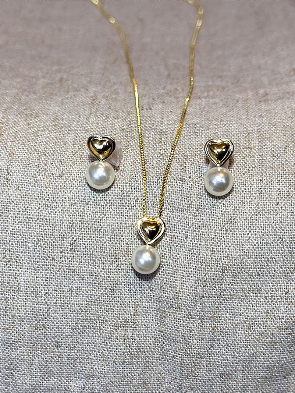 Conjunto Vintage Love - Banhado a Ouro