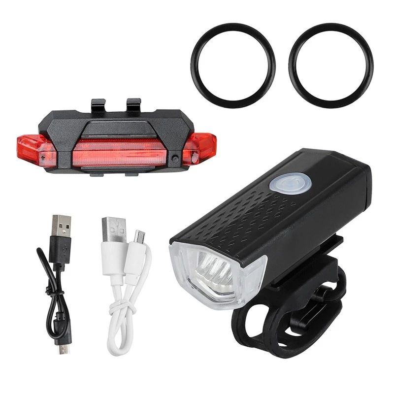 Kit Iluminação Bicicleta GTA Farol Led Super Forte 700 Lumens + Lanterna  Sinalizadora Recarregável - XCO Bikes