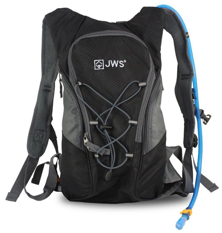Mochila De Hidratação JWS W-166 com Refil 2 Litros Para Água Cor Preta Tipo  Camelbak - XCO Bikes