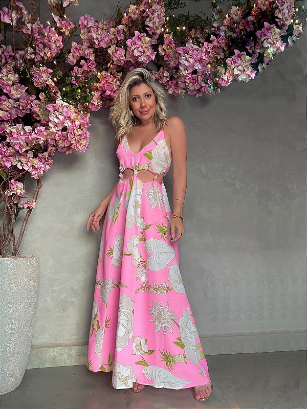 Vestido Longo Estampado Calor Floral Neon Farm - Isa Baldo | Sua Loja de  Roupas Femininas Online - Moda Feminina