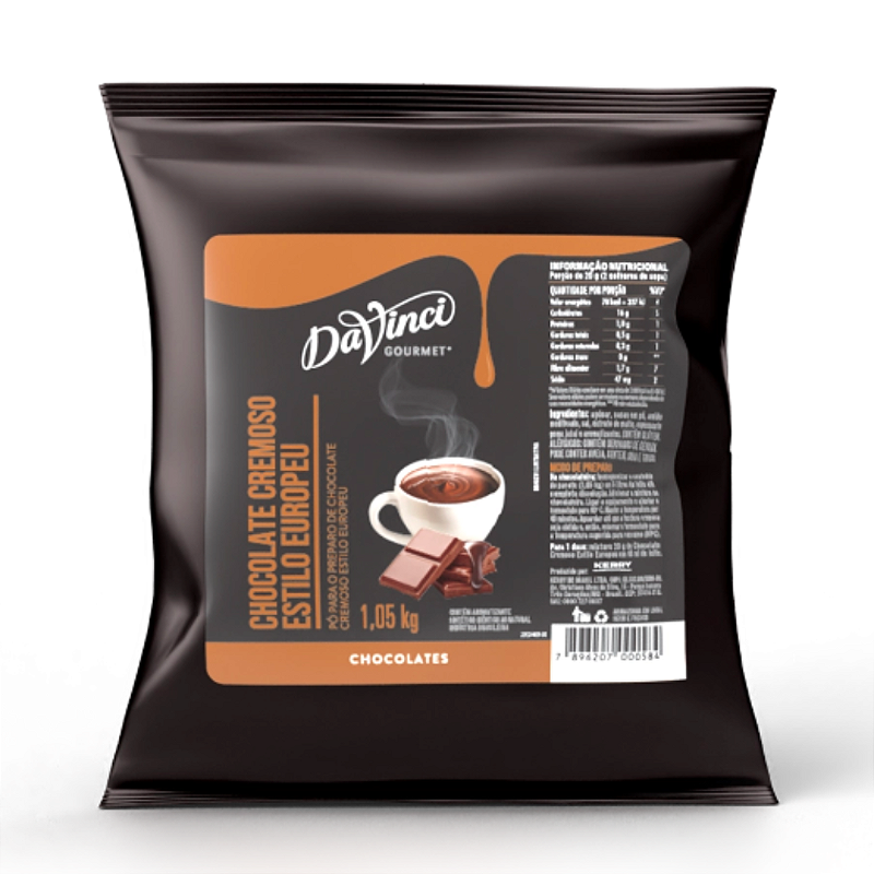 Chocolate Cremoso Estilo Europeu DaVinci 1kg - Loja Online