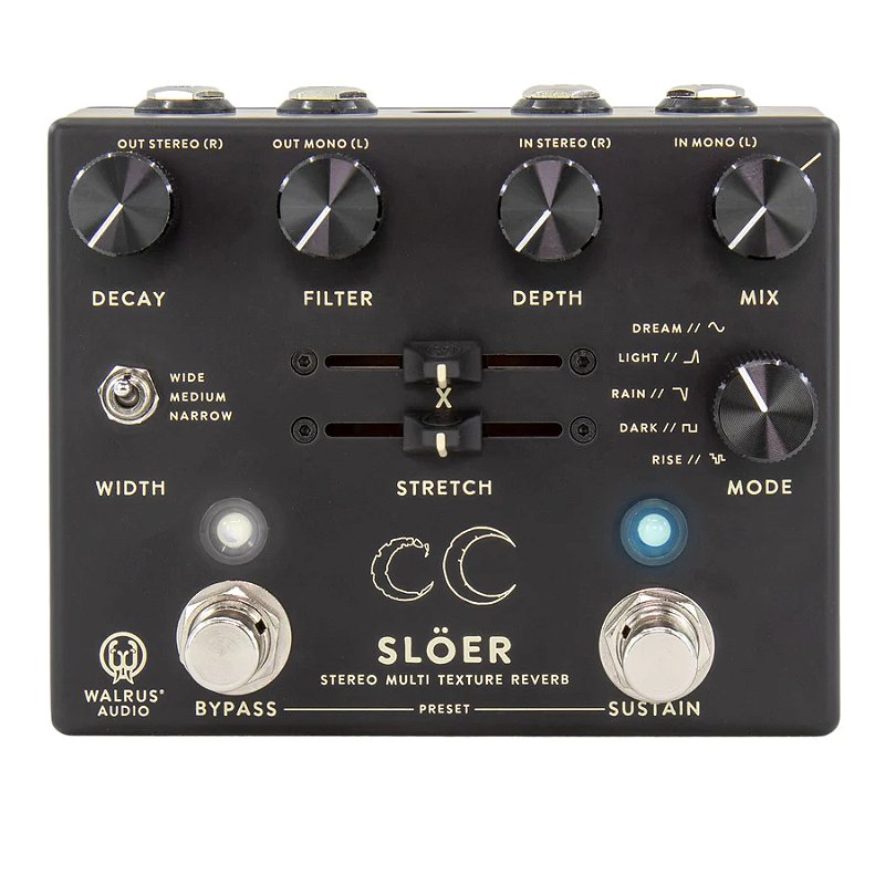 Pedal Slöer Stereo Ambient Reverb Walrus Audio Preto - DG Sound