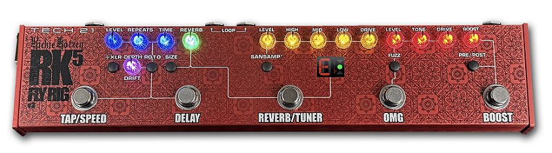 Pedal Rk5 V3 Richie Kotzen Tech 21 Signature Fly Rig Sansamp