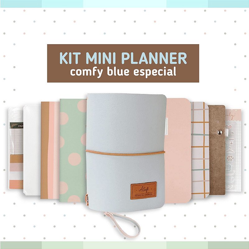 Kit Mini Planner Comfy Blue Especial - Fancy Goods