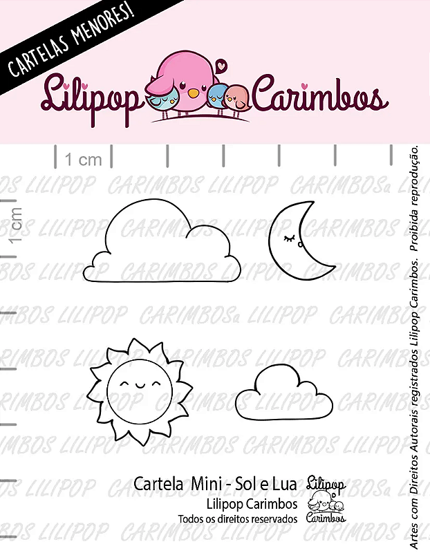 Mini Sol Kit de Carimbos Mini Sol e Lua - Lilipop - Fancy Goods