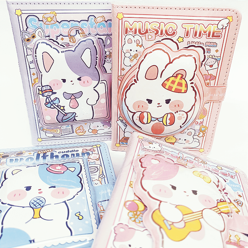 Caderno Brochura Com Folhas Ilustradas e Fecho Magnético A6