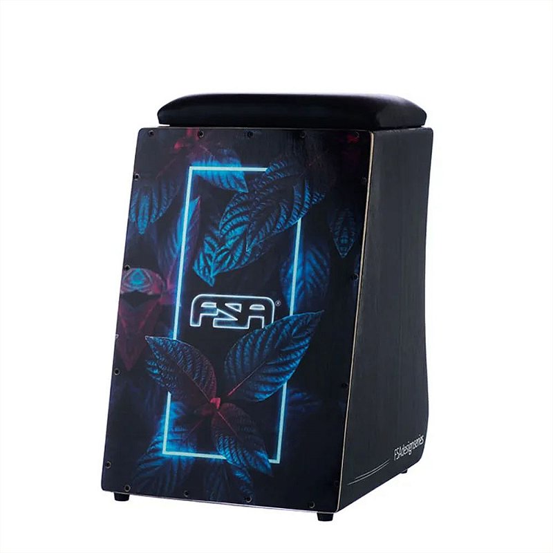 Cajon Design Series FSA Captação Dupla Eletroacústico Neon American