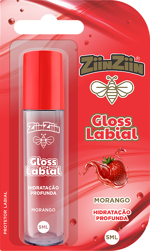 GLOSS LABIAL- SABOR MORANGO 5 ML - Ziin Ziin Loja Online - Fonte