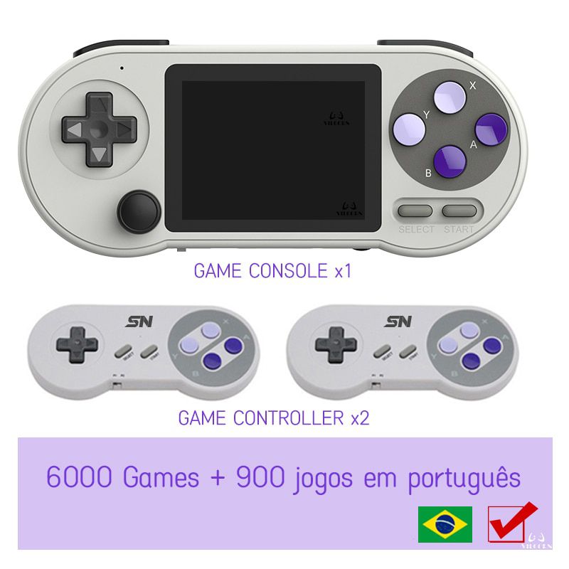 Retro Handheld Game Console para Crianças, Mini Console Portátil - Wolf  Games