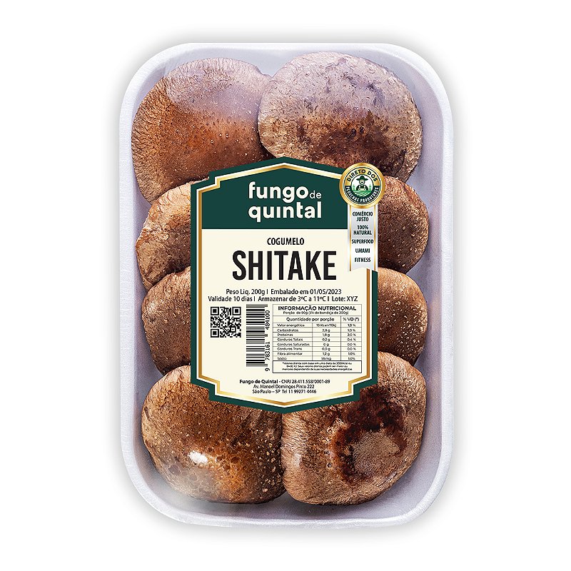 Cogumelo Shitake 200g Fungo de Quintal - Fungo de Quintal