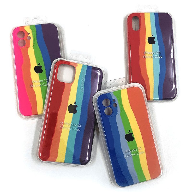 Capa Aveludada Arco-Íris - Apple - NJ TEC - NJ Tec - Acessórios para  celulares