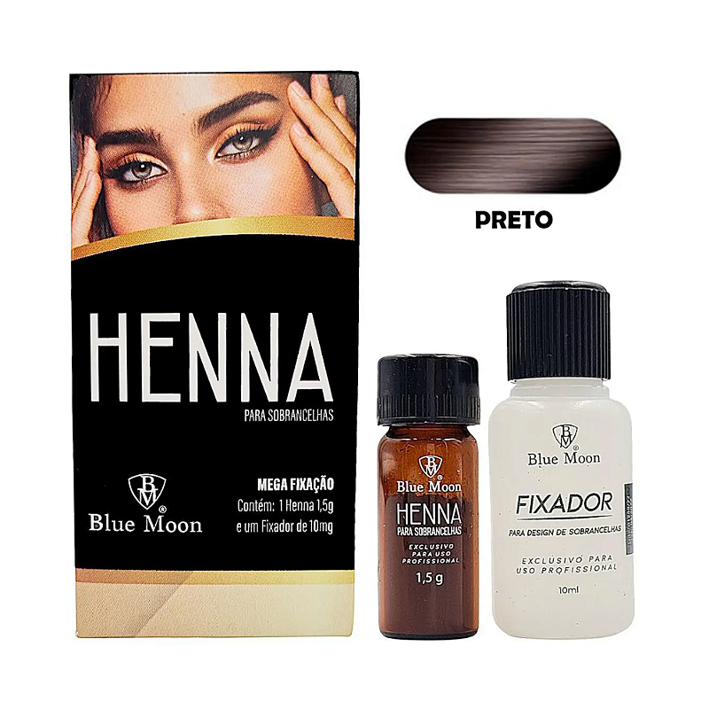 Henna Para Sobrancelhas Preto Blue Moon - Patricinha Preço Unico - Loja ...