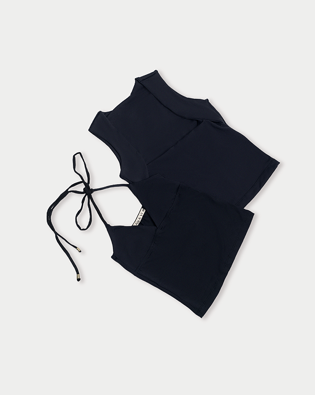 Kit 08: Blusa Lari Preta + Blusa Yasmin Preta