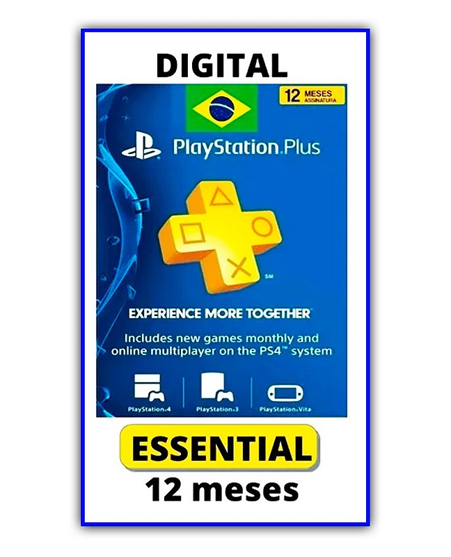 PLAYSTATION PLUS - ASSINATURA 12 MESES (BRASIL) - Ética Games Trabalha Com  Mídia Física e Digital Jogos Novos e Lançamentos Ps4, Ps5, Xbox