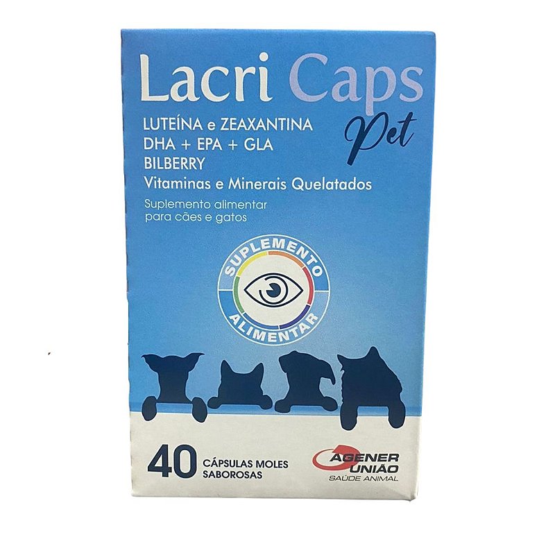 Lacri Caps Pet Cães e Gatos 40 Cápsulas O seu pet shop no Rio de