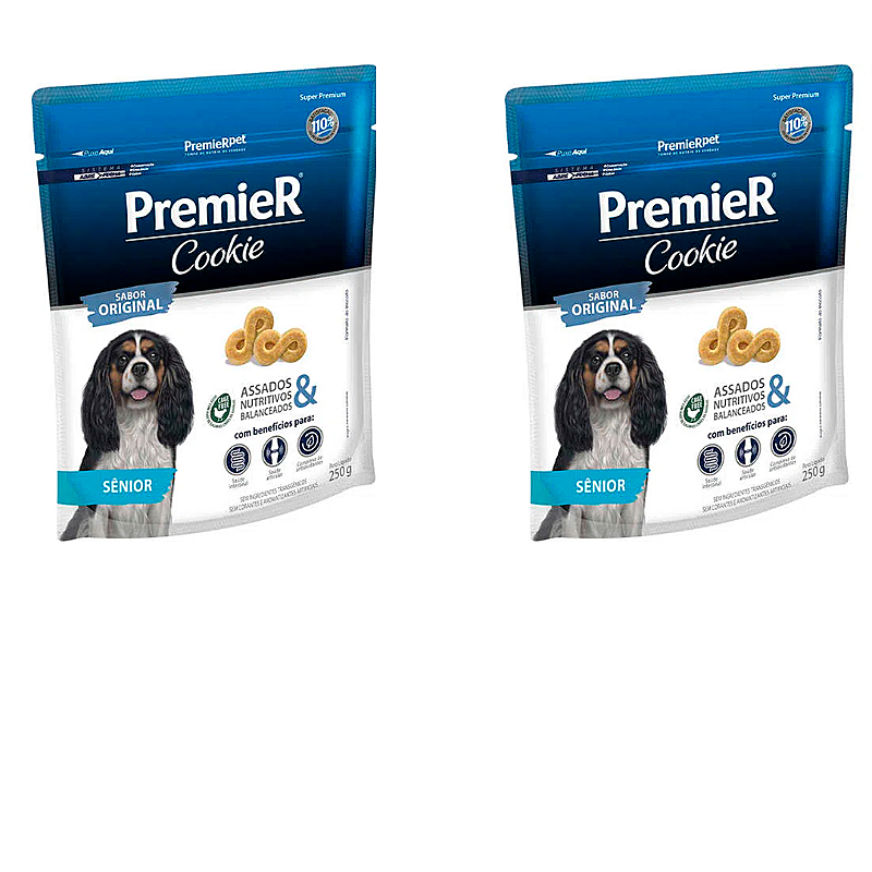 Premier Cookie Cães Senior 250g Kit Com 2 Unidades - O seu pet