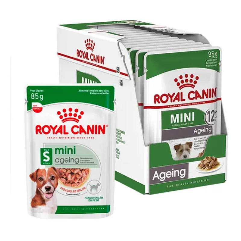  CANIN ミニ エイジング 85g×12袋入 5箱と単品4袋 Sache Royal Canin Mini Ageing 12+ 85g Kit Com 12 Unidades - O seu