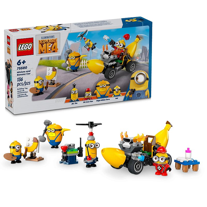 LEGO 75580 Meu Malvado Favorito 4 - Minions e Carro Banana - Bricks 4Fun
