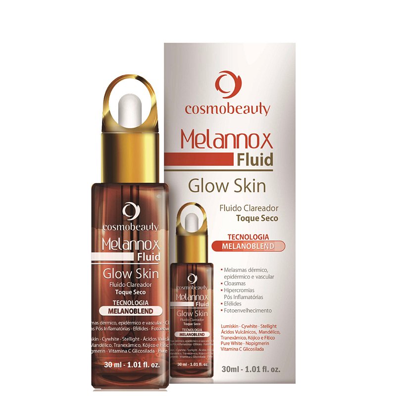 Cosmobeauty Melannox Fluid Glow Skin Fluido Clareador 30ml