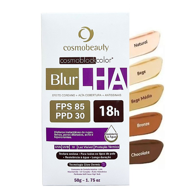 Cosmobeauty Blur LHA Efeito Pele Coreana Fps85 50g